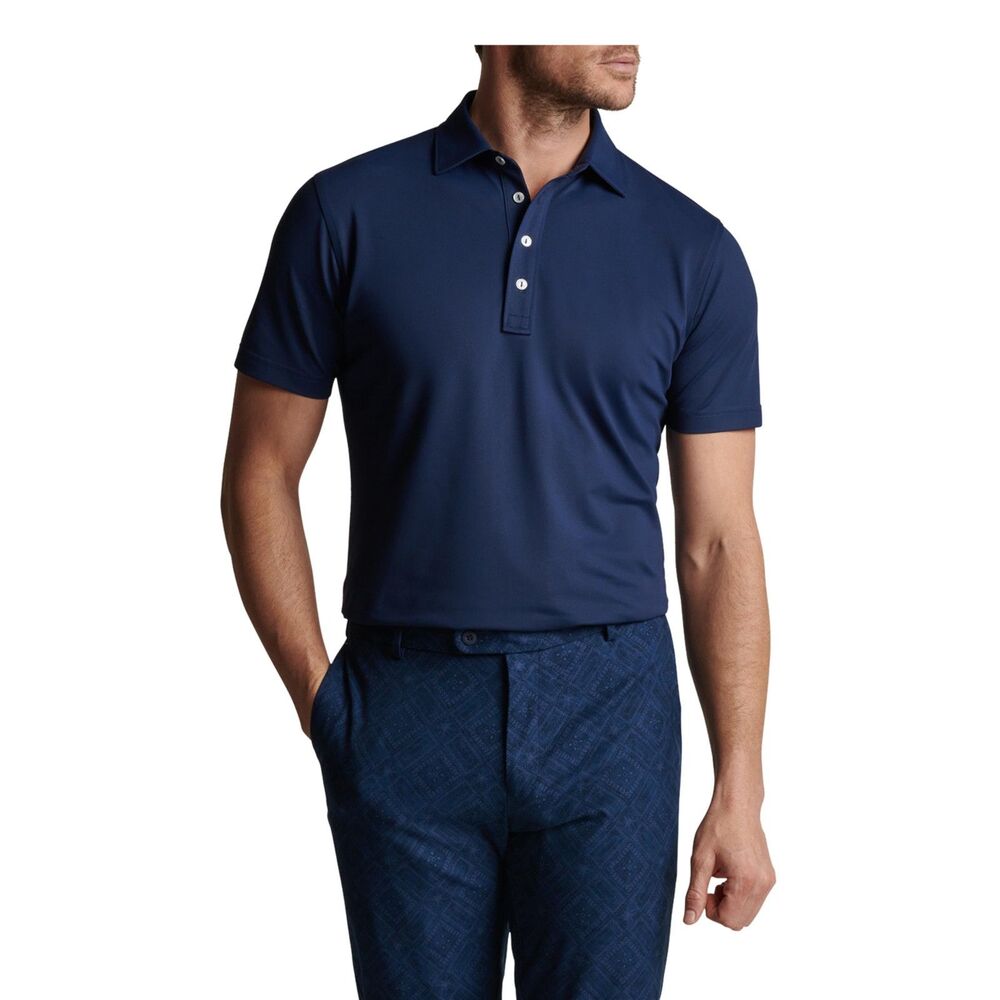 Peter Millar Soul Performance Mesh Polo Navy Size M
